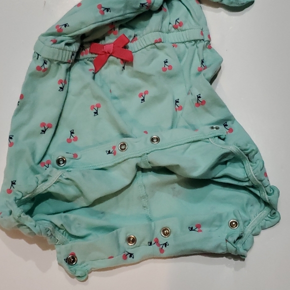 Summer Cherry Ruffled Romper Onsie-18M - Picture 7 of 8